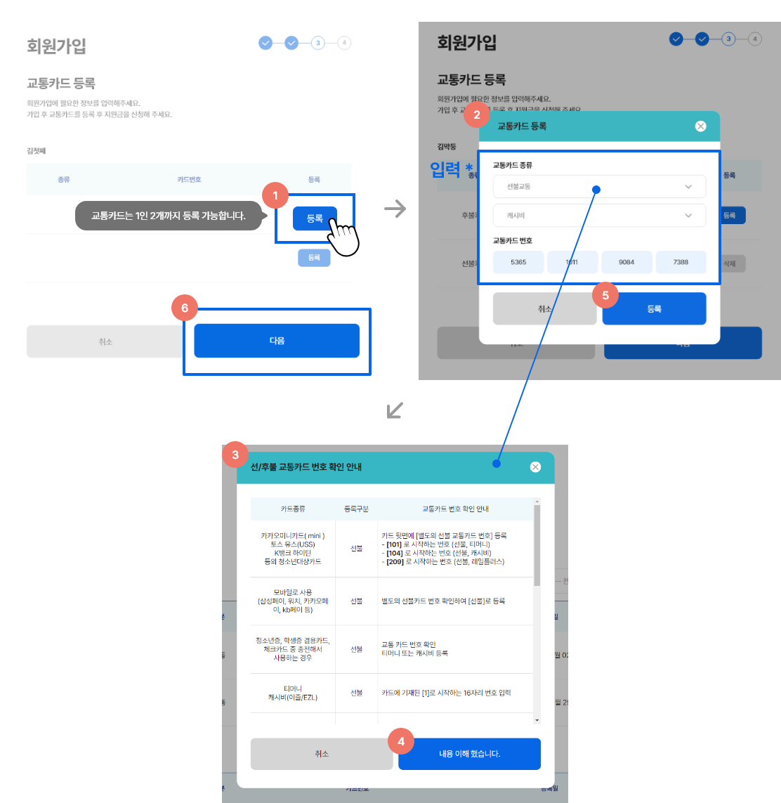 교통카드 등록 이미지